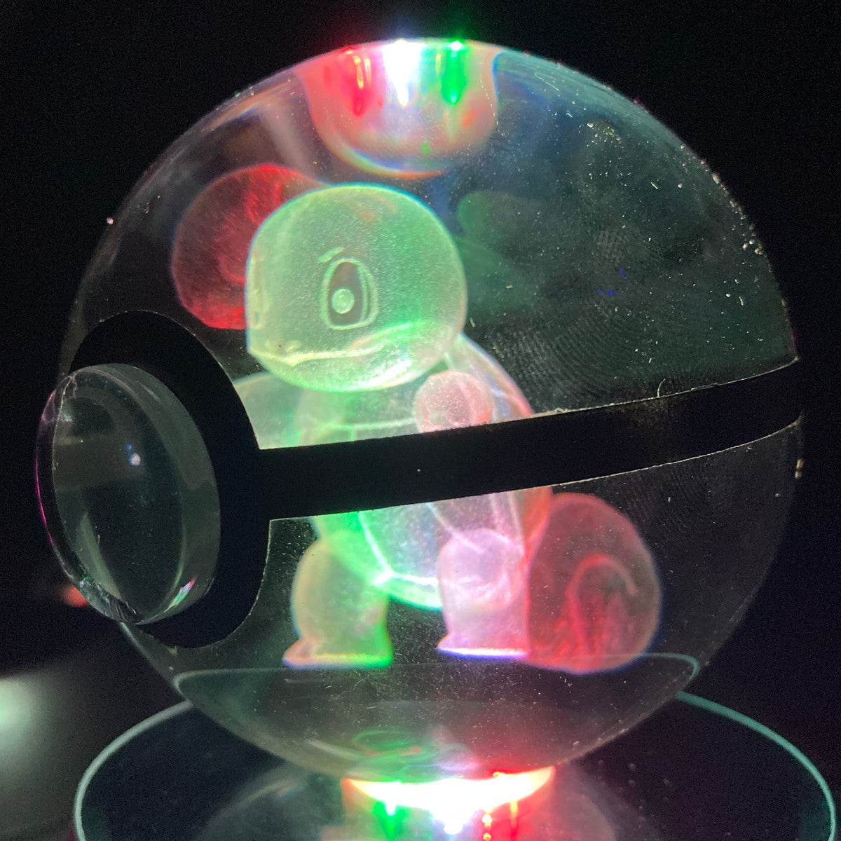 80Mm 3D Laser Engraved Glass Pokemon With Led Stand Collectible Merchandise - Tophatter Daily Deals
