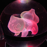 80Mm 3D Laser Engraved Glass Pokemon With Led Stand Collectible Merchandise - Tophatter Daily Deals