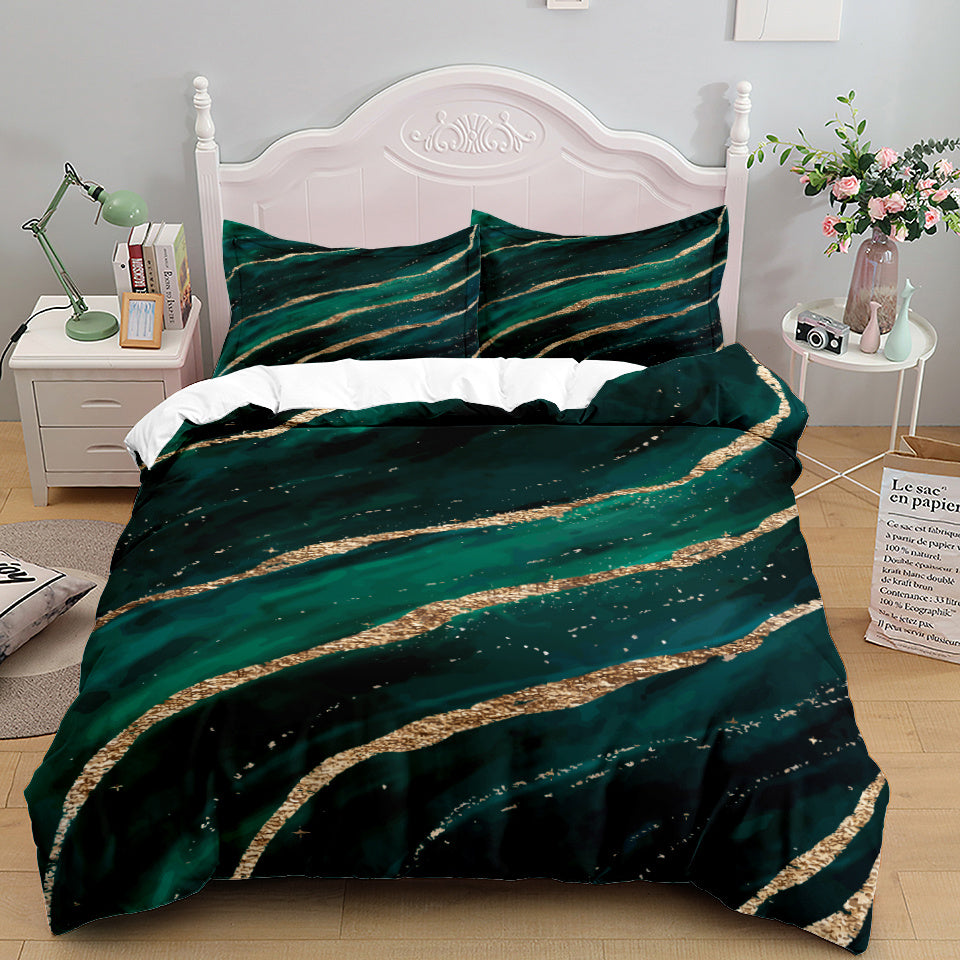 Bedding Home Textile Quilt Cover Three Piece Set H 0 - Tophatter Daily Deals