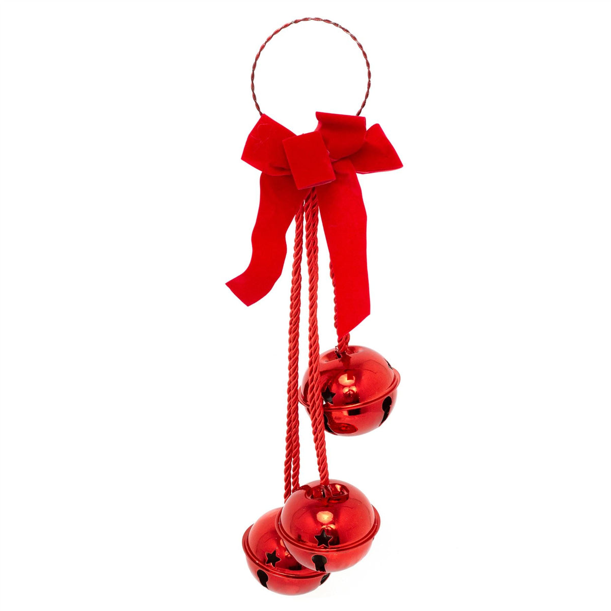 Extra Large Red Christmas Jingle Bells Door Hanger | Christmas Bells Doorhanger Jingle Bell Garland Hanging Decoration | Giant Door Knob Bells Christmas Ornament Bells - Tophatter Daily Deals