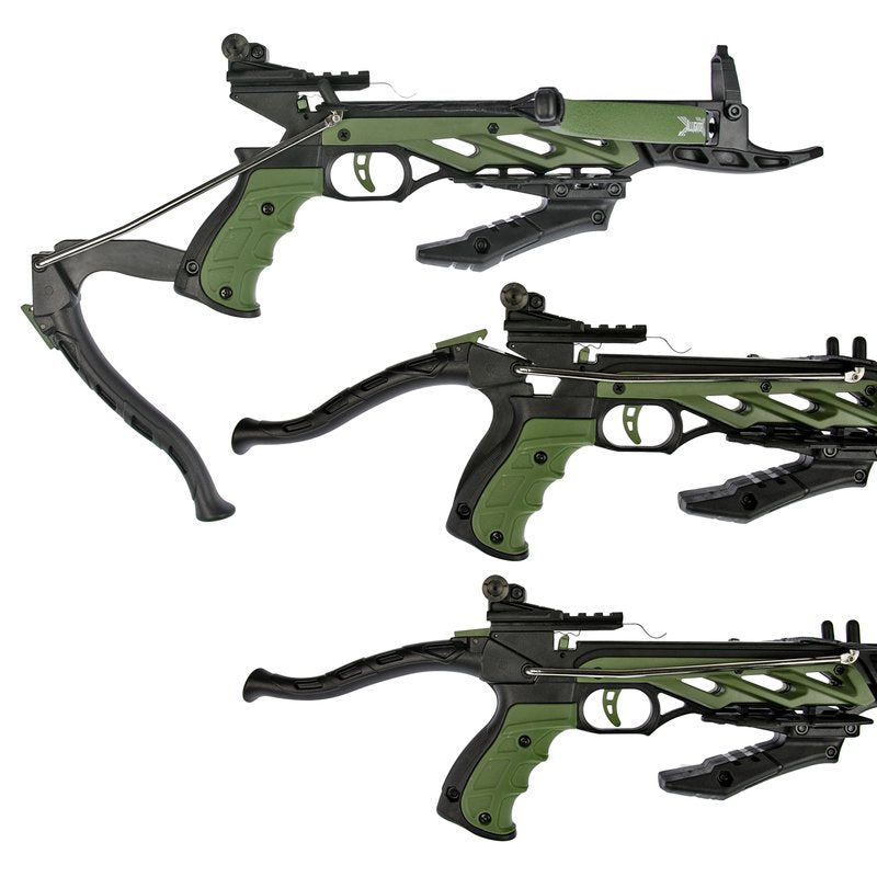 80 lb Pistol Crossbow ALLIGATOR w/ GRIP Bolts Archery Gun - Self Cocking Crossbow - Tophatter Daily Deals