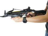 80 lb Pistol Crossbow ALLIGATOR w/ Adjustable Stock - Self Cocking Crossbow - Tophatter Daily Deals