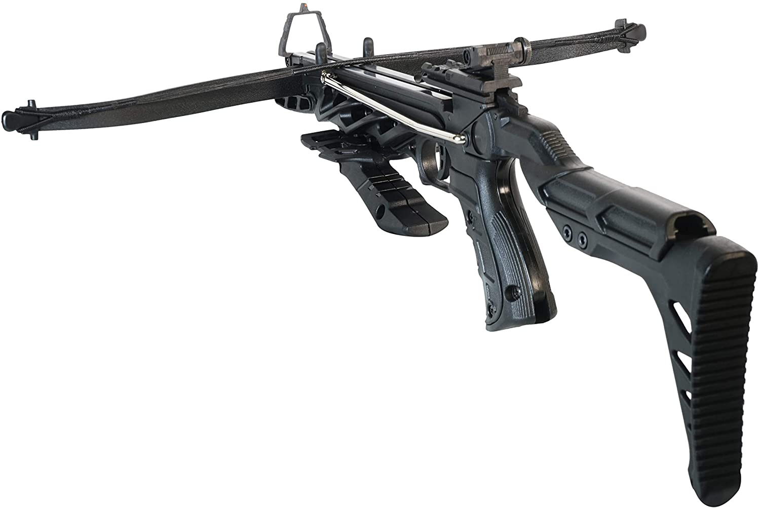 80 lb Pistol Crossbow ALLIGATOR w/ Adjustable Stock - Self Cocking Crossbow - Tophatter Daily Deals