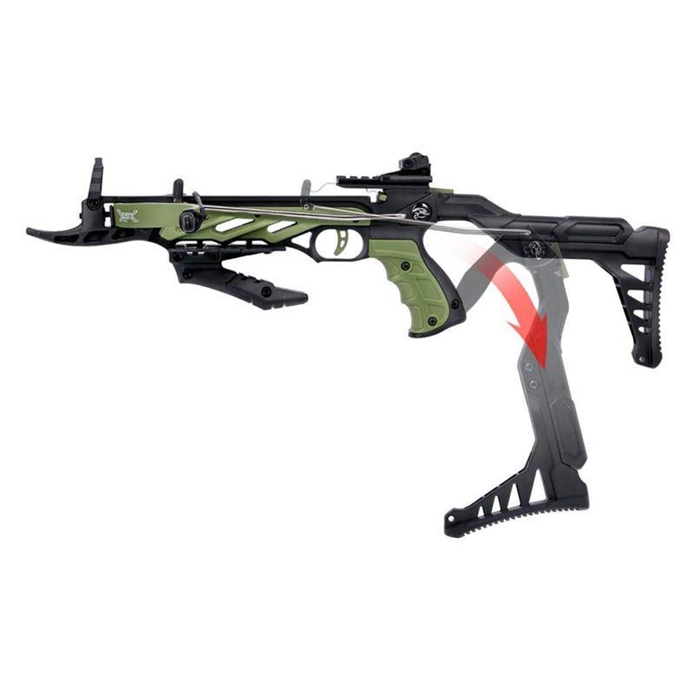 80 lb Pistol Crossbow ALLIGATOR w/ Adjustable Stock - Self Cocking Crossbow - Tophatter Daily Deals