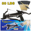 80 lb Self Cocking Pistol Crossbow W/ 15 Arrows Bolts Hunting Archery Gun Crossbow - Tophatter Daily Deals