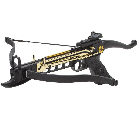 80 lb Metal Self Cocking Pistol Crossbow W/ Arrows Bolts Hunting Archery Gun Crossbow - Tophatter Daily Deals
