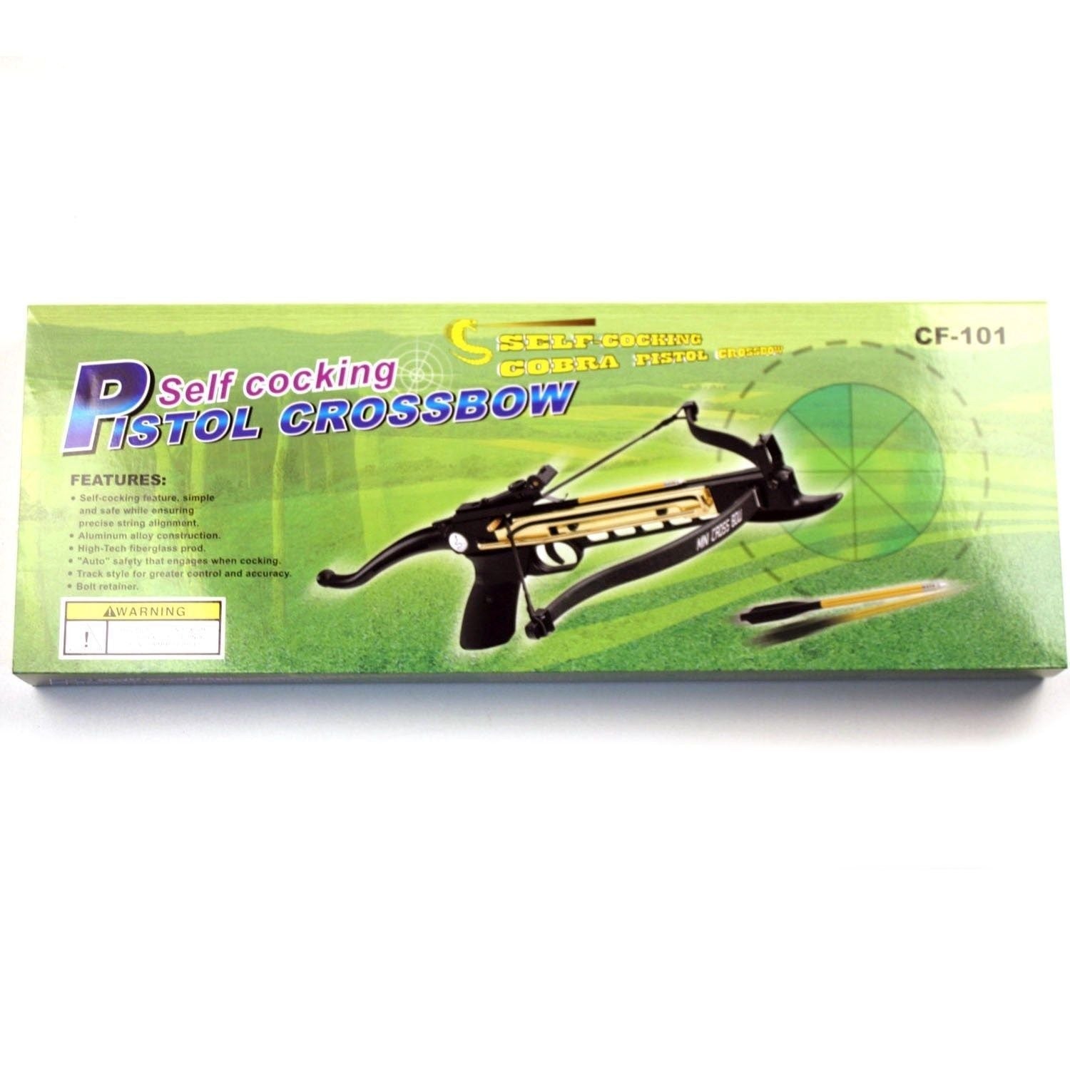 80 lb Metal Self Cocking Pistol Crossbow W/ Arrows Bolts Hunting Archery Gun Crossbow - Tophatter Daily Deals