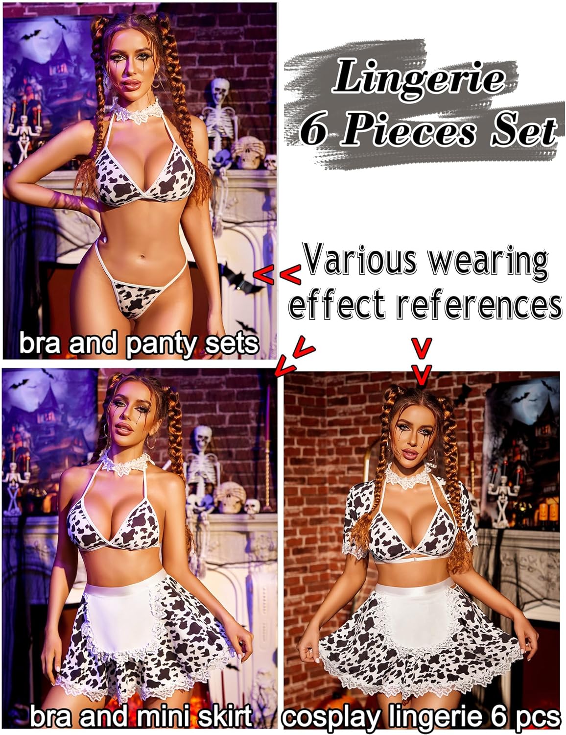 Cosplay Lingerie Sets Lace Maid Outfit Lingerie Sets-Skirt Sets - Tophatter Daily Deals