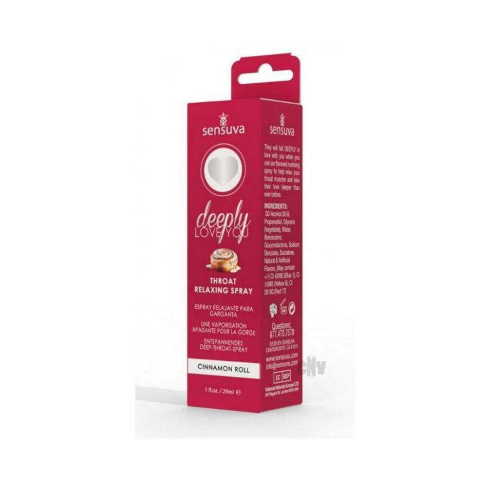 Sensuva Deeply Love You Throat Relaxing Spray Cinnamon Roll 1 Oz. - Tophatter Daily Deals