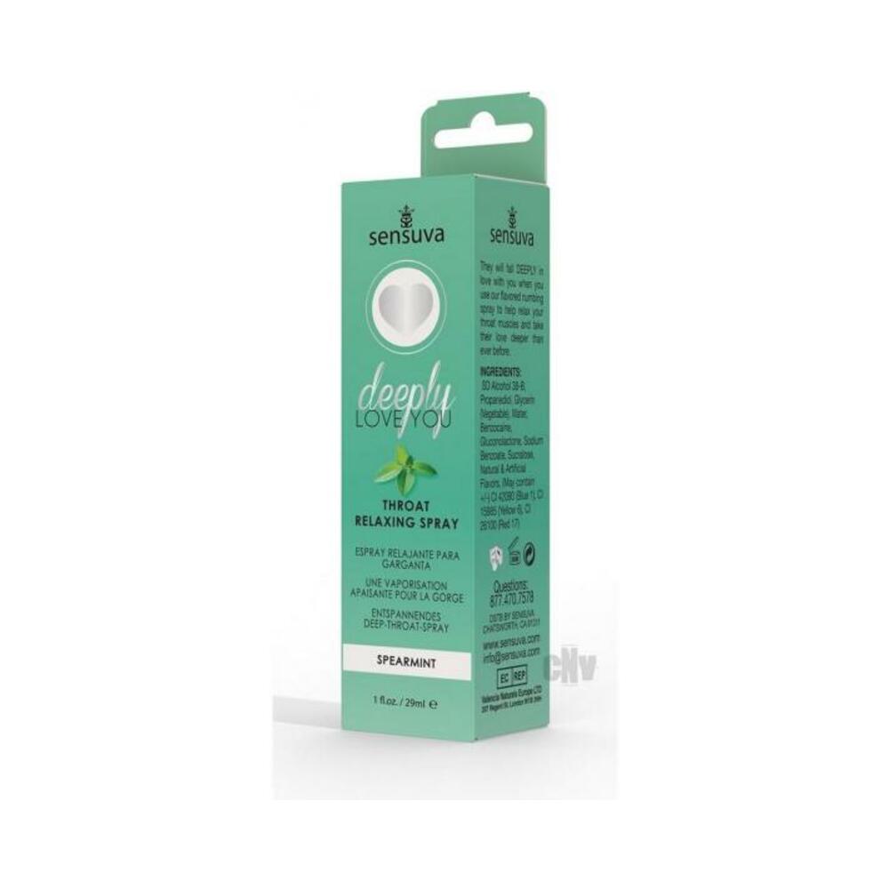 Sensuva Deeply Love You Throat Relaxing Spray Spearmint 1 Oz. - Tophatter Daily Deals