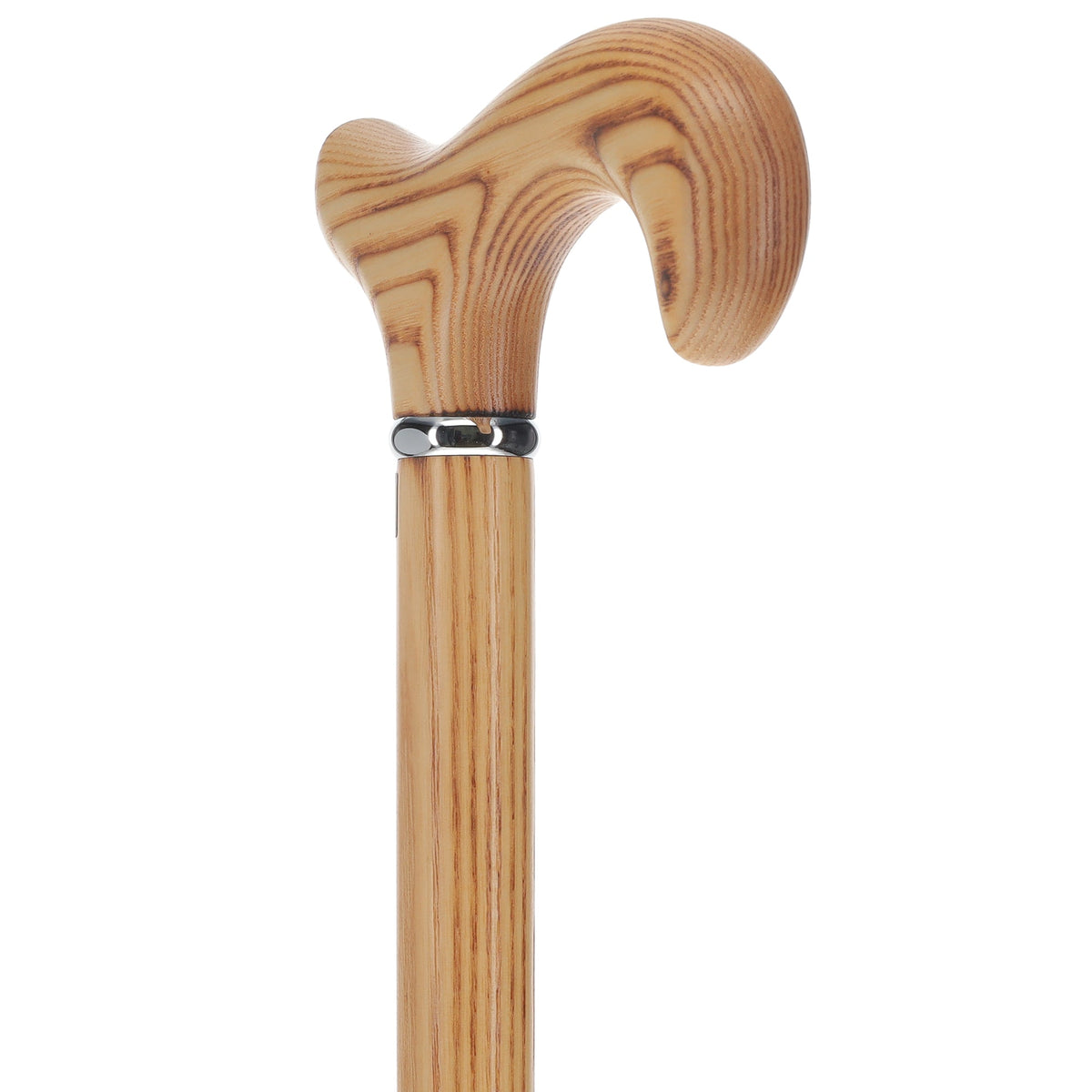 Flame Scorched Ash Derby Walking Cane: Enhanced Wood Grain Derby Classic Walking Canes - Tophatter Daily Deals