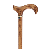 Strong Natural Oak Derby Cane with Gold Collar Derby Classic Walking Canes - Tophatter Daily Deals