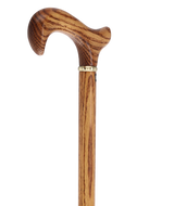 Strong Natural Oak Derby Cane with Gold Collar Derby Classic Walking Canes - Tophatter Daily Deals