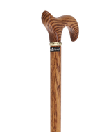 Strong Natural Oak Derby Cane with Gold Collar Derby Classic Walking Canes - Tophatter Daily Deals