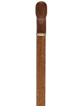 Handcrafted Oak Fritz Cane: Elegant Gold Collar Fritz Handle Walking Canes - Tophatter Daily Deals