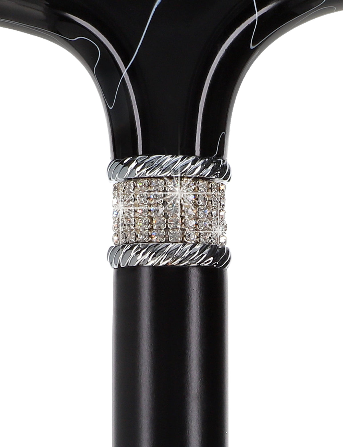 Super Srong Black Rhinestone Derby Cane Extra Strong Walking Canes - Tophatter Daily Deals