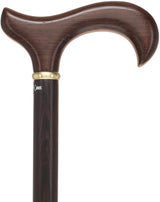Exquisite Derby Cane: Afromosia Inlay, Textured Wenge Shaft Derby Classic Walking Canes - Tophatter Daily Deals