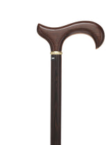 Exquisite Derby Cane: Afromosia Inlay, Textured Wenge Shaft Derby Classic Walking Canes - Tophatter Daily Deals