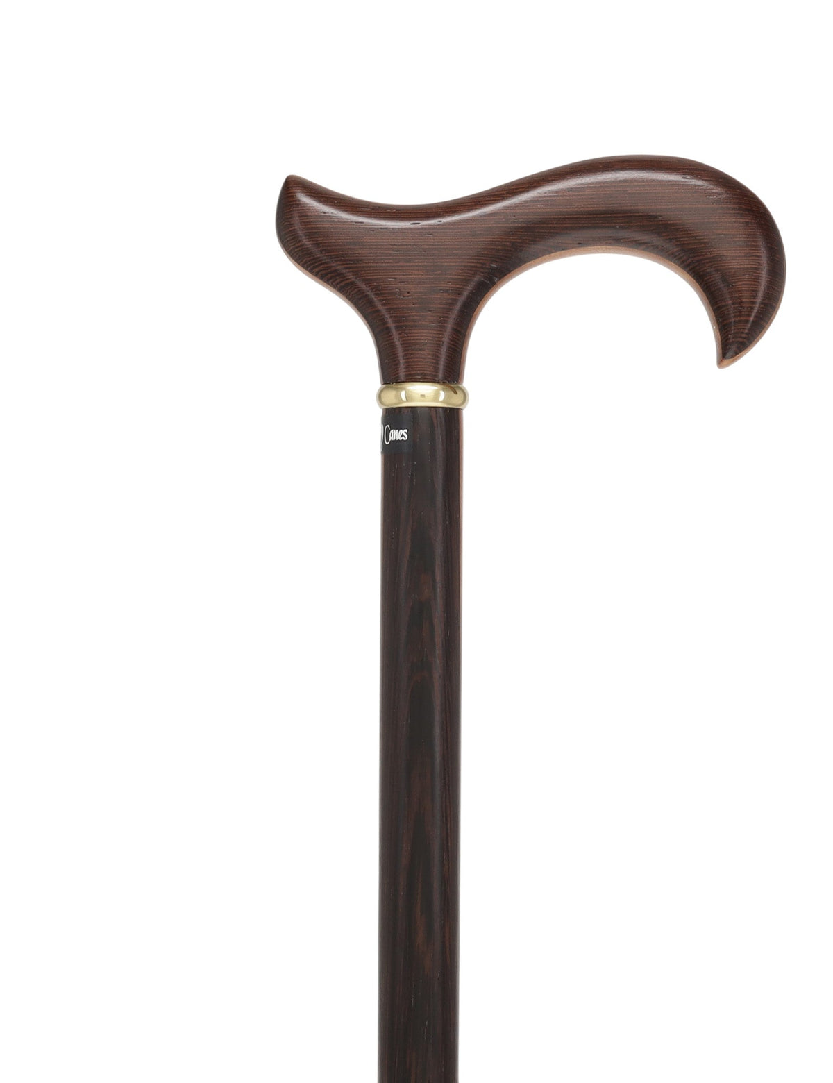 Exquisite Derby Cane: Afromosia Inlay, Textured Wenge Shaft Derby Classic Walking Canes - Tophatter Daily Deals