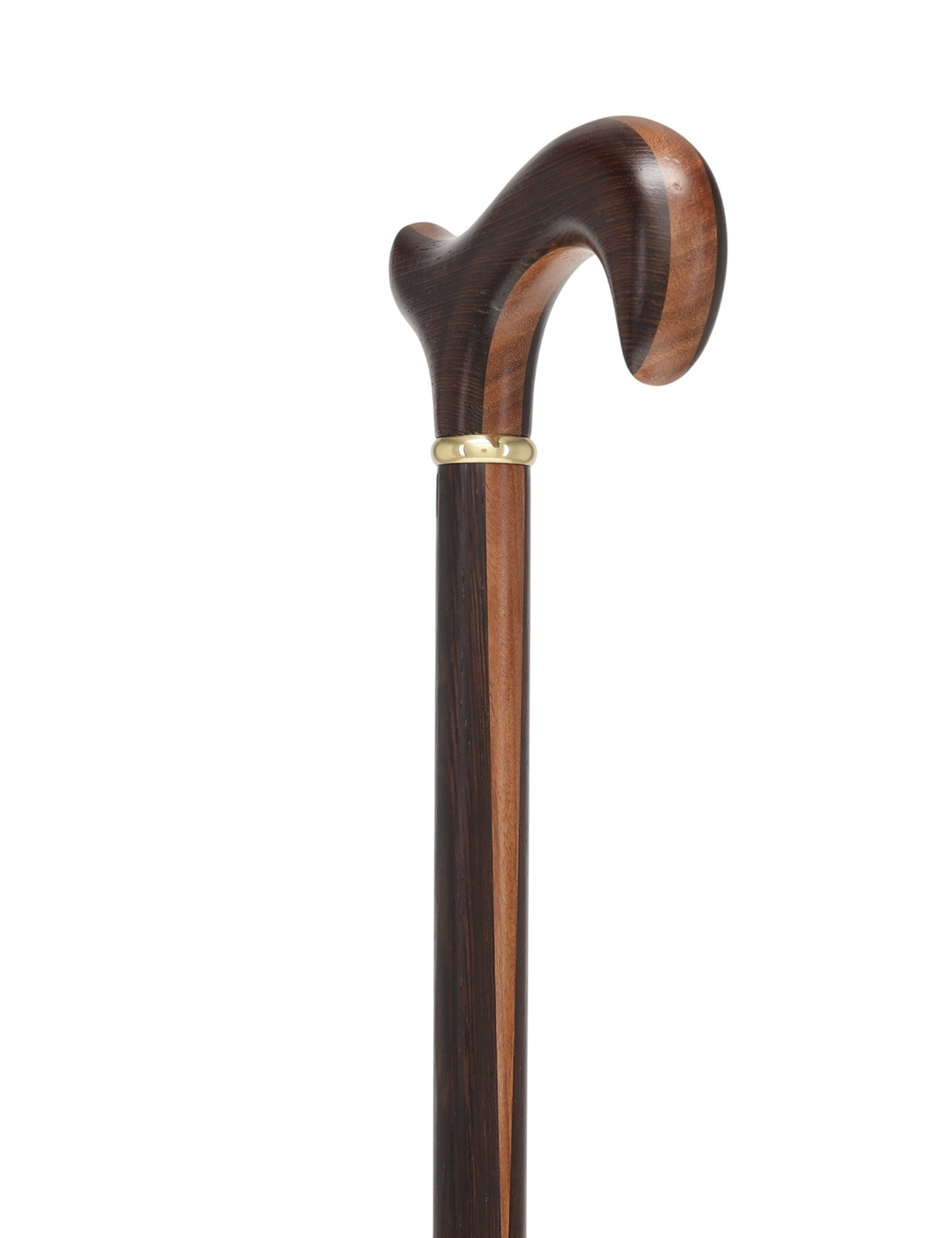 Exquisite Derby Cane: Afromosia Inlay, Textured Wenge Shaft Derby Classic Walking Canes - Tophatter Daily Deals