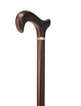 Exquisite Derby Cane: Afromosia Inlay, Textured Wenge Shaft Derby Classic Walking Canes - Tophatter Daily Deals