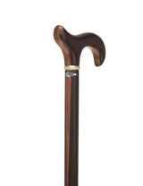 Exquisite Derby Cane: Afromosia Inlay, Textured Wenge Shaft Derby Classic Walking Canes - Tophatter Daily Deals