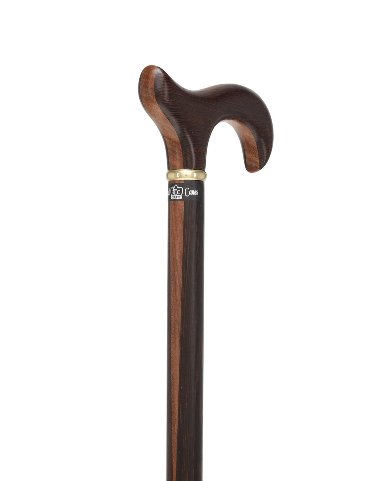 Exquisite Derby Cane: Afromosia Inlay, Textured Wenge Shaft Derby Classic Walking Canes - Tophatter Daily Deals