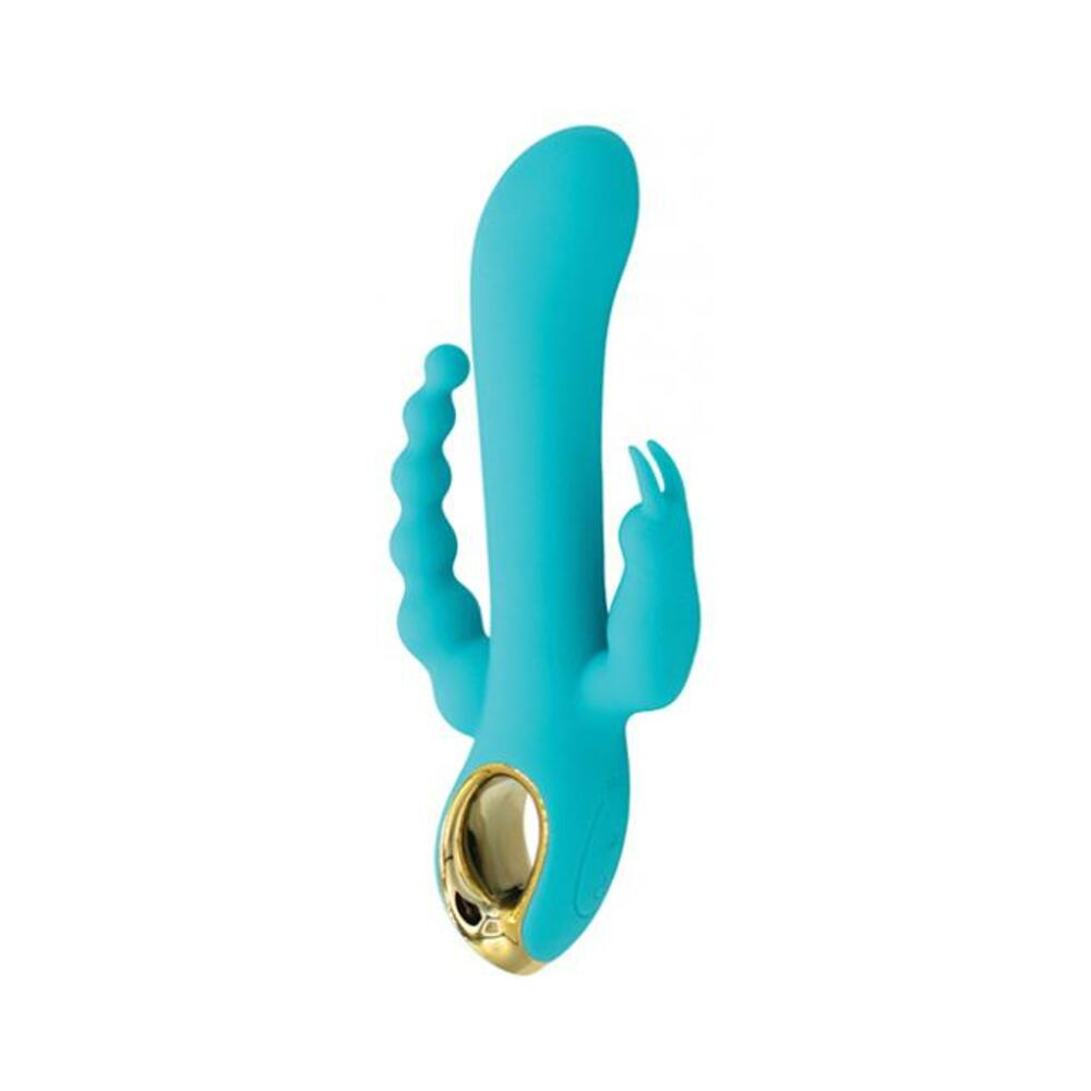 Natalie's Toy Box Mighty Magic Clit, G-spot & Anal Vibrator - Aqua - Tophatter Daily Deals
