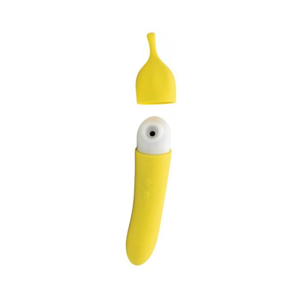 Natalie's Toy Box Banana Cream Air Pulse & G-spot Vibrator - Yellow - Tophatter Daily Deals