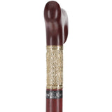 Padauk Derby Cane: Jeweler-Designed Gold Leaf Collar Derby Classic Walking Canes - Tophatter Daily Deals