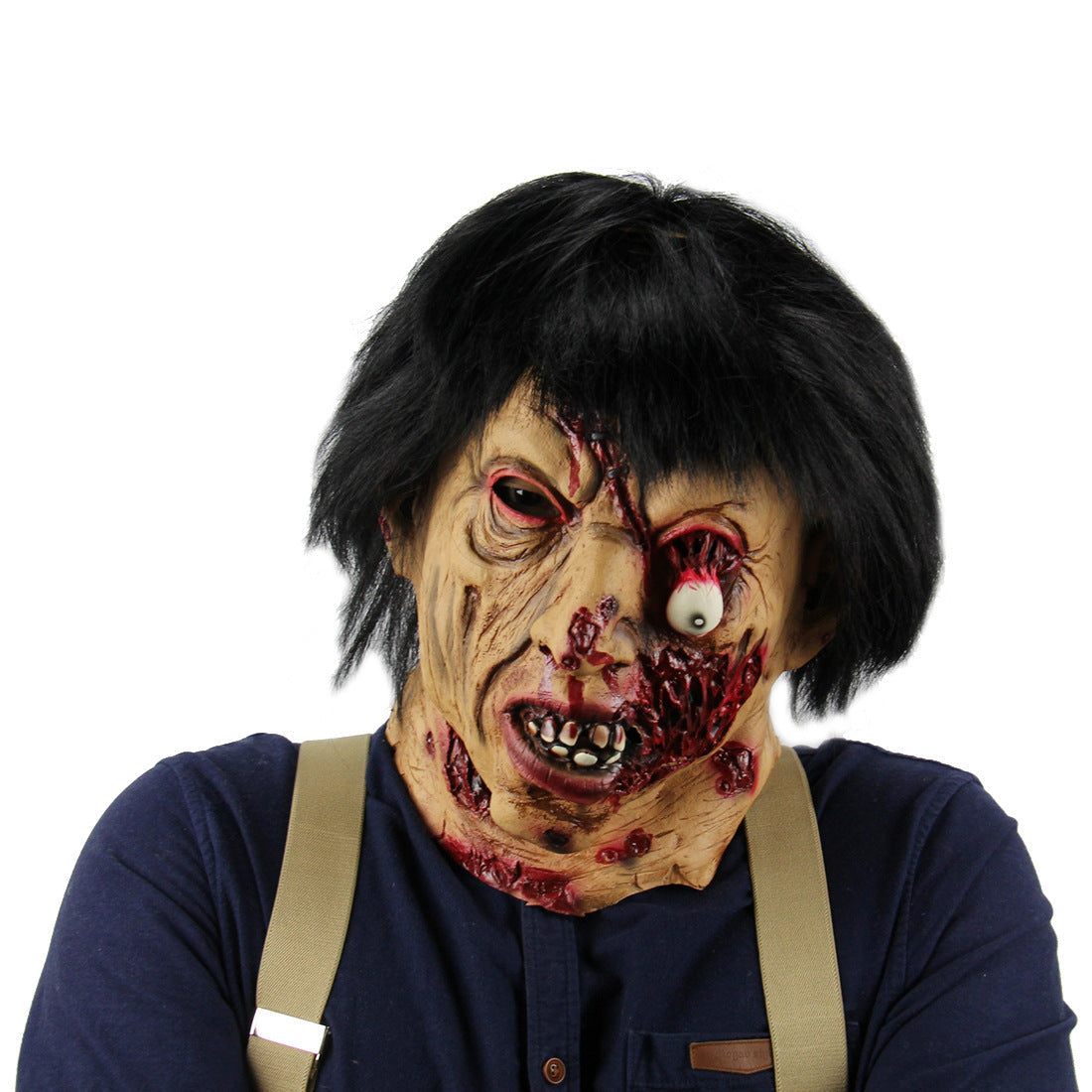Halloween Zombie Mask Realistic Latex Cosplay Haunted 10 3D Changing Face Moving Picture Frame - Tophatter Daily Deals
