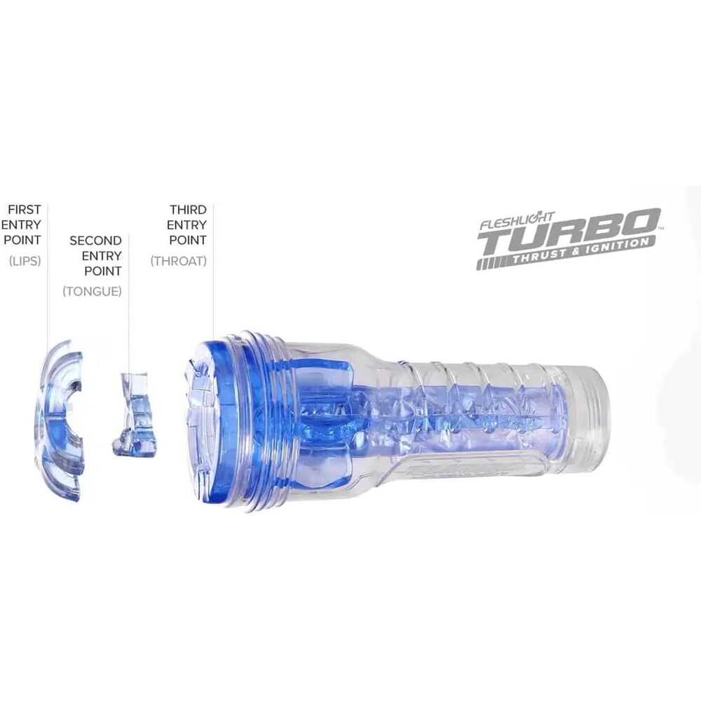 Fleshlight Turbo Thrust Blue Ice – Male Masturbator Sleeve > Sex Toys For Men > Masturbators > Manual - Tophatter Daily Deals