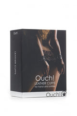 Ouch Leather Cuffs – Adjustable Leather Bondage Cuffs > Bondage Gear > Restraints - Tophatter Daily Deals