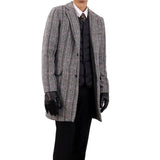 Insulating Men's Overcoat - Tailored Herringbone, Wool, Work 3D Changing Face Moving Picture Frame - Tophatter Daily Deals