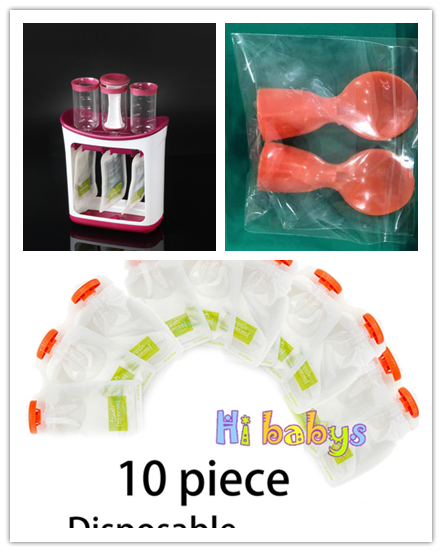 Baby Food Maker Squeeze Food Station Organic Food For Newborn Fruit Container Storage Set2 0 - Tophatter Daily Deals