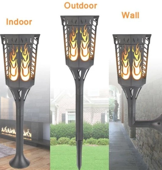Anti-True Flame Solar Torch Light 96Led 0 - Tophatter Daily Deals