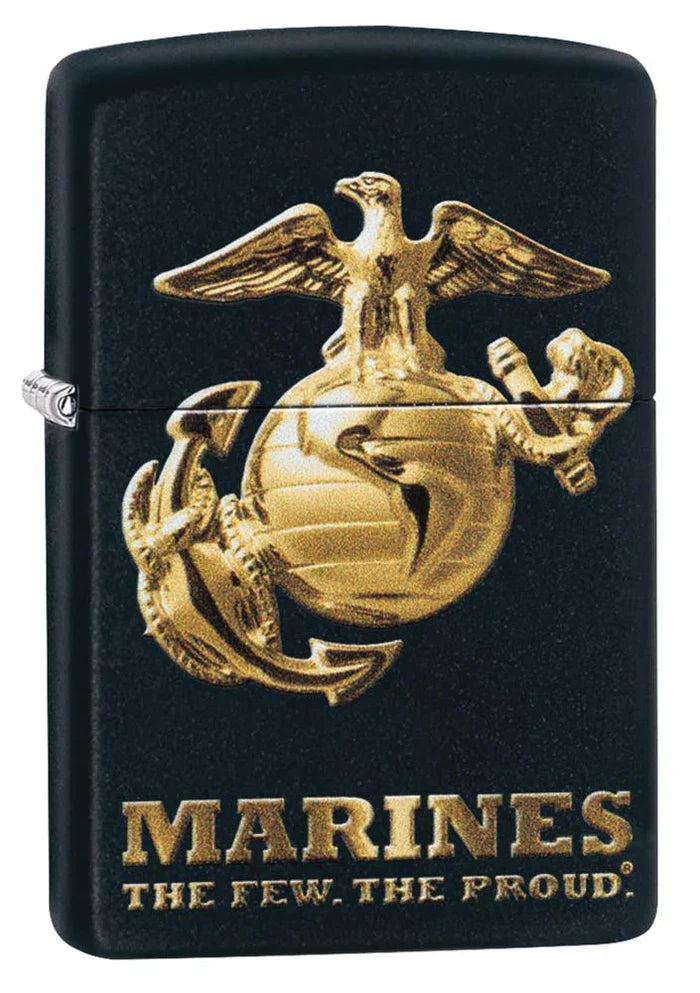Zippo Lighter: USMC Marines, The Few The Proud - Black Matte 81190 - Tophatter Daily Deals