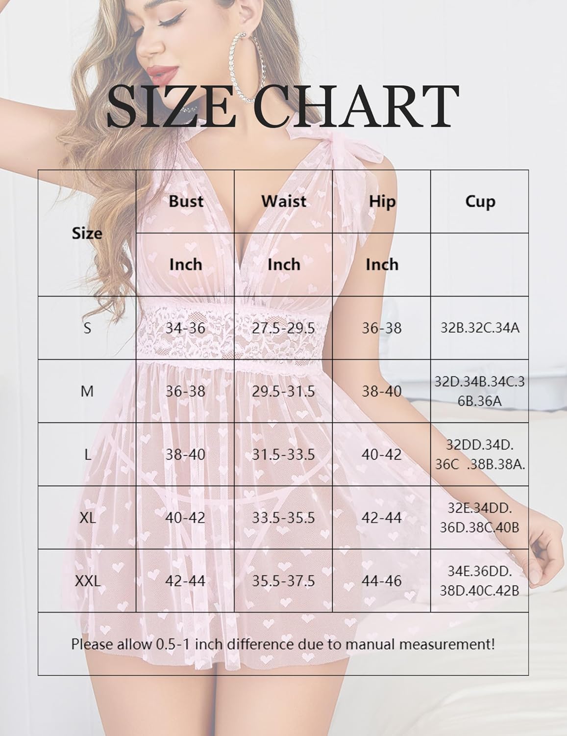 Sheer Mesh Lace Babydoll V Neck Nighty Lingerie-Babydolls - Tophatter Daily Deals