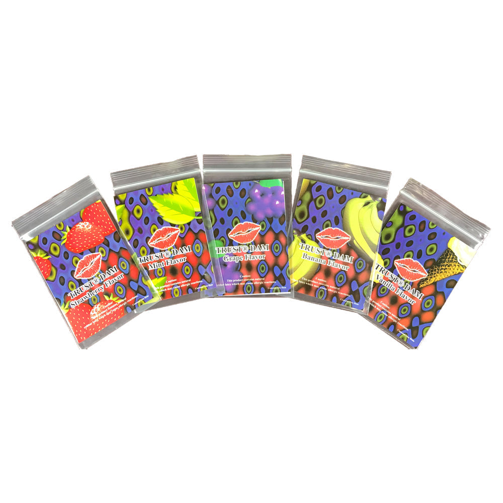 Dental Dams Assorted Flavors 5 Ct - Tophatter Daily Deals