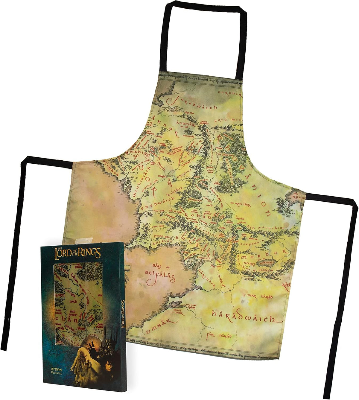 The Lord of the Rings – Map of Middle-earth Apron Apron - Tophatter Daily Deals