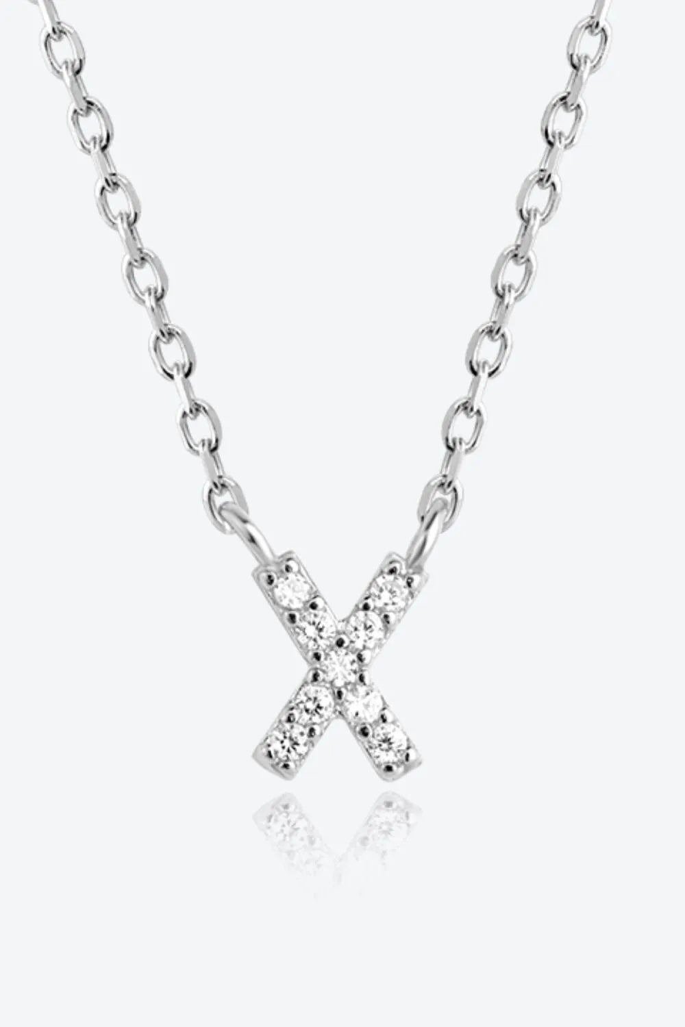 V To Z Zircon 925 Sterling Silver Necklace Necklaces - Tophatter Daily Deals