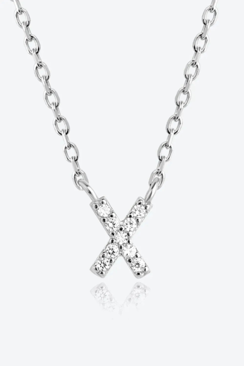 V To Z Zircon 925 Sterling Silver Necklace Necklaces - Tophatter Daily Deals
