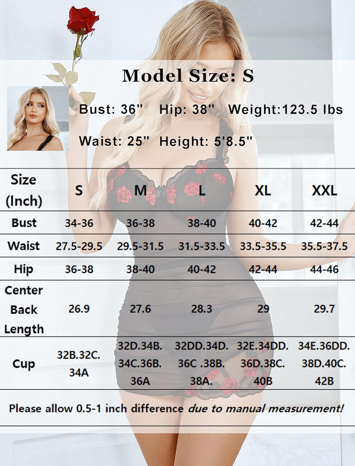 Mesh Lace Chemise Floral Dress Lingeries-Chemises - Tophatter Daily Deals