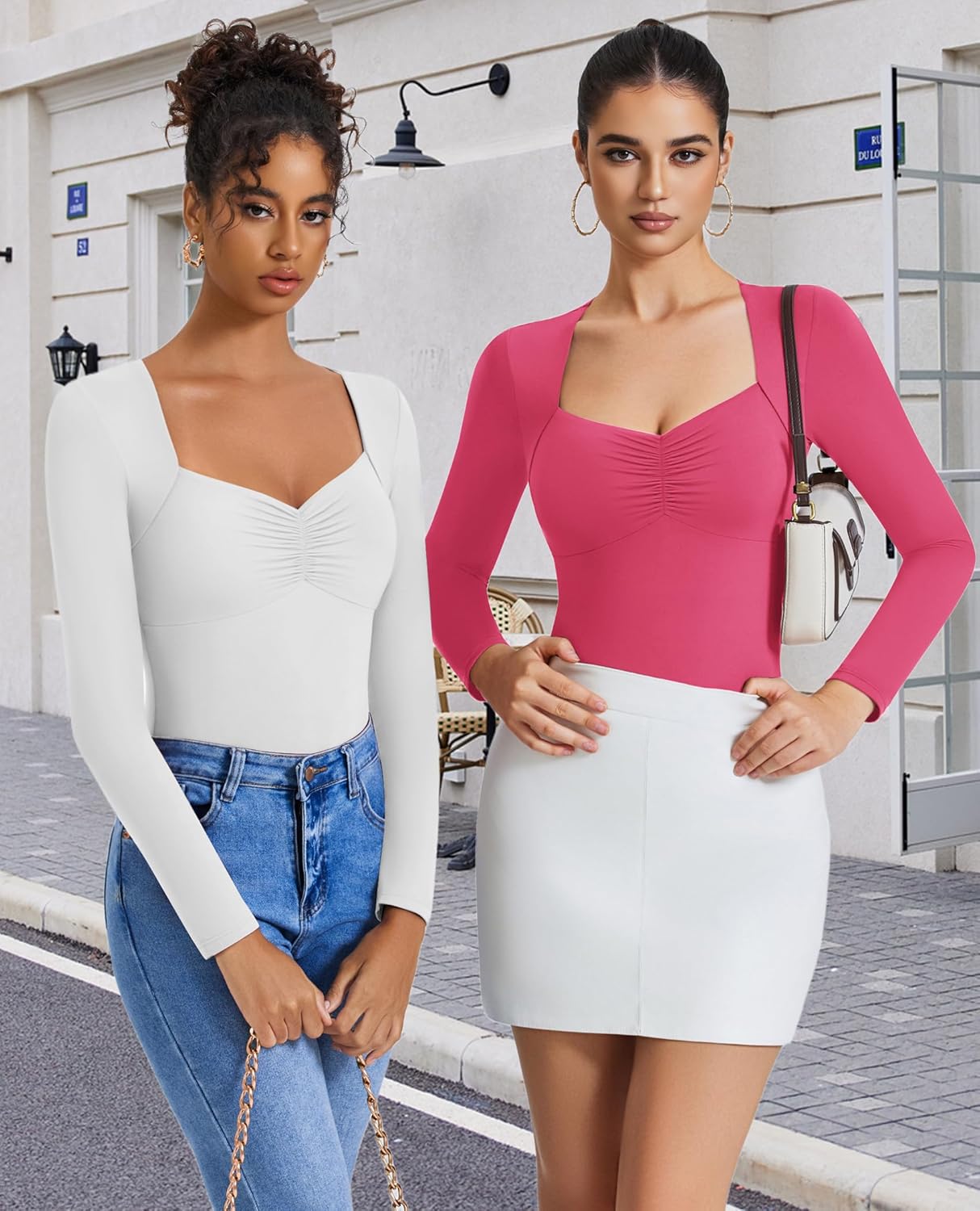 Sweetheart Neckline Bodysuit Tops Shaperwear-bodysuit - Tophatter Daily Deals