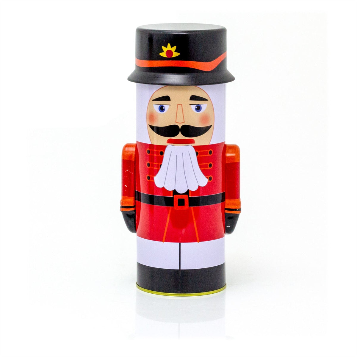 Christmas Nutcracker Storage Tin | 3D Nutcracker Soldier-Shaped Biscuit Tin Tin - Tophatter Daily Deals