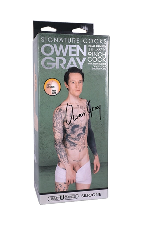 Signature Cocks Owen Gray 9 Inch Cock with Removable Vac-U-Lock Suction Cup and Dual Density TRUSKYN Material > Dildos > Performer Replica - Tophatter Daily Deals