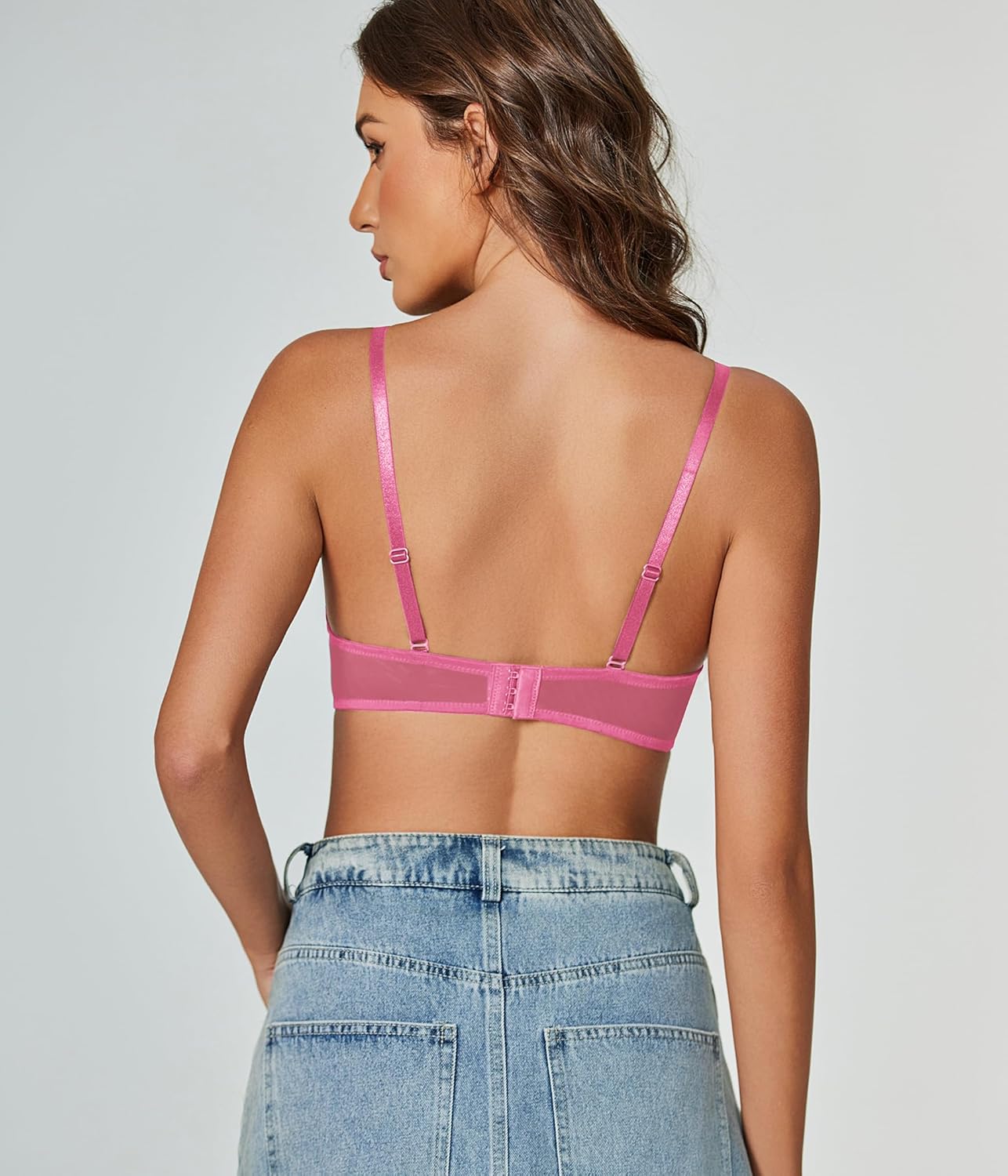 Mesh Underwire Bras Full Coverage Bra Lingerie Sets-Bras - Tophatter Daily Deals