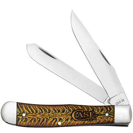 Case Trapper - Golden Pinecone Natural Bone with Amber Color Wash - 81800 Traditional Knives - Tophatter Daily Deals