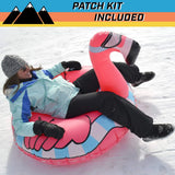 GoFloats Winter Snow Tube - Inflatable Sled for Kids and Adults (Choose from Unicorn, Disney's Frozen, Ice Dragon, Polar Bear, Penguin, Flamingo) - Tophatter Daily Deals