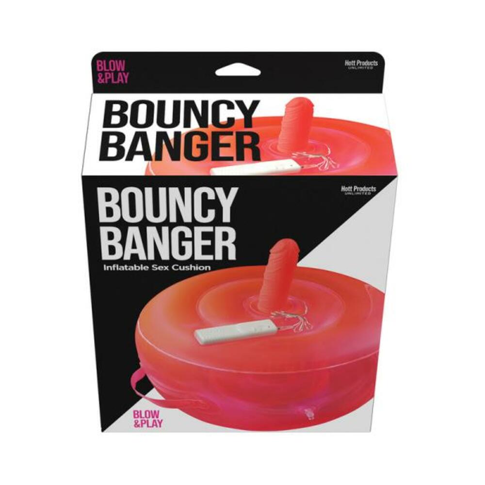 Bouncy Banger Inflatable Cushion With Wire Controller Vibrating Dildo - Tophatter Daily Deals